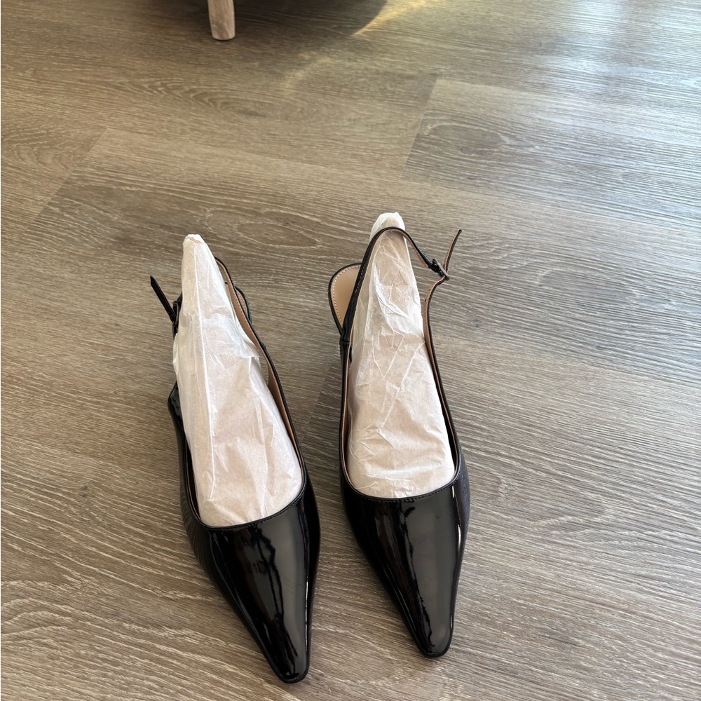 Sam Edelman Bianka Sling black patent leather